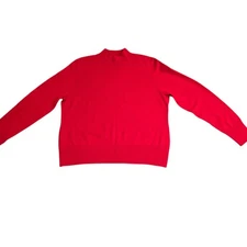 Privé Cashmere Sweater Women XL Red Mock Neck Long Sleeve