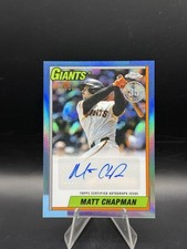 MATT CHAPMAN AUTO /35 2025 Topps Chrome 1990 Anniv SF Giants #24/35