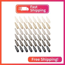 Cptots 48 PCS Small Metal Barrettes For Women Non Slip Water Drop Snap Clips For