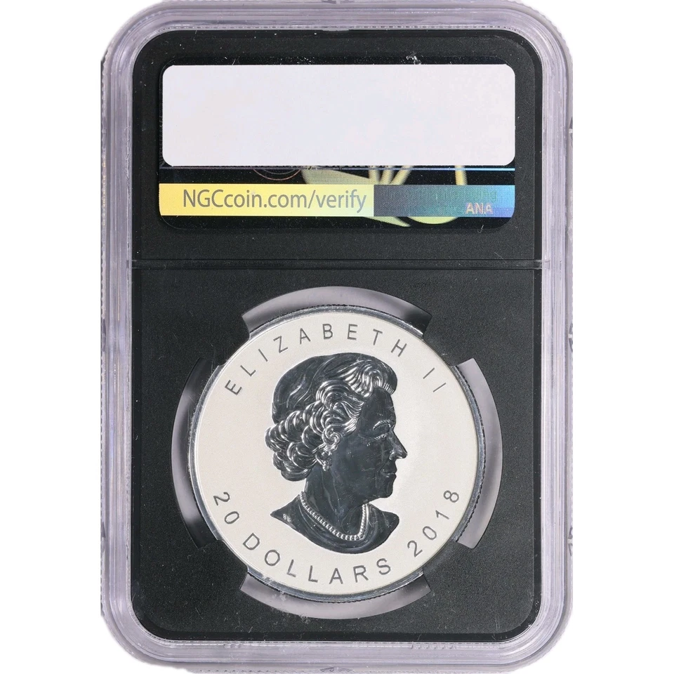 1 Oz Silber - Canada 2018 $20 Maple Leaf 30th Anni. Incuse - NGC FDI PF70  + COA - Bild 2 von 2