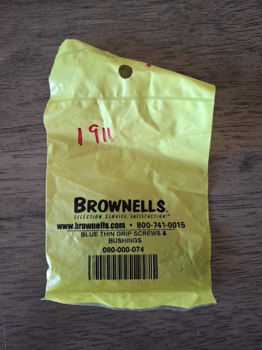 1911 Grip Screw Bushings, Blue Brownell's