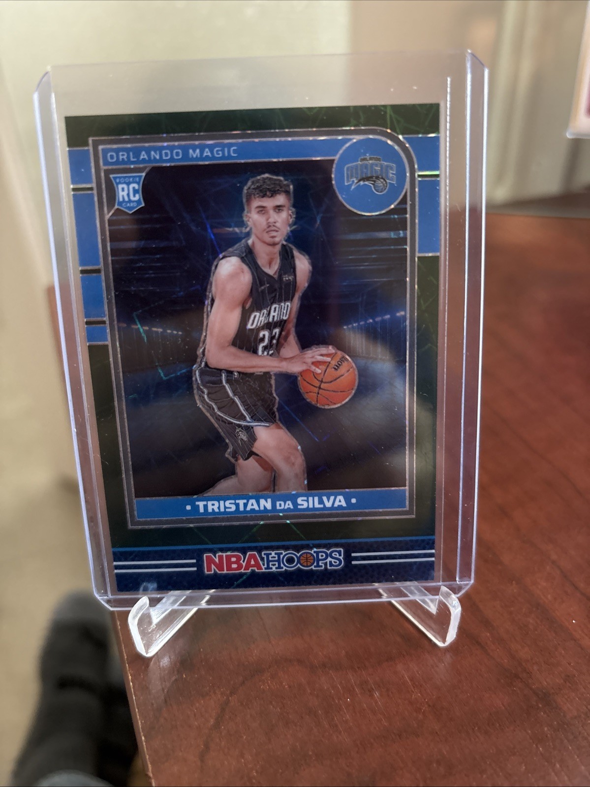 2024-25 Panini NBA Hoops Premium Prizm Green Scope /25 #248 Tristan Da Silva RC