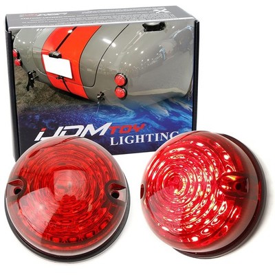 Flush Mount Red Lens Red LED Taillight, Brake/Signal Lamps For Classic 50 60 Car