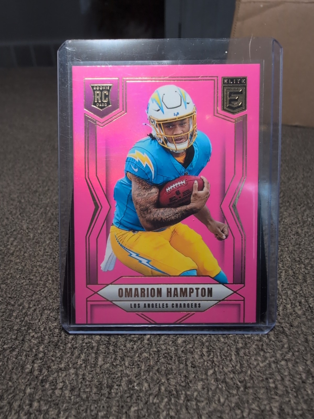 2025 Panini Donruss Elite - Rookies Omarion Hampton #132 Pink Ink (RC)