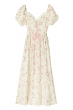 Vintage-Inspired Floral Maxi Dress – Romantic & Feminine L size