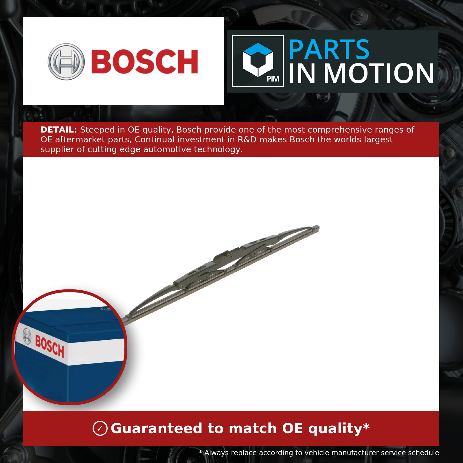 Rear BOSCH-OE 3 397 011 551 Wiper Blade for AUDI,FORD,FORD AUSTRALIA,FORD USA,PO - Image 8
