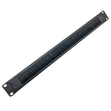 Jingchengmei 1U Disassembled Rack Mount Cable Management Brush Panel, Black