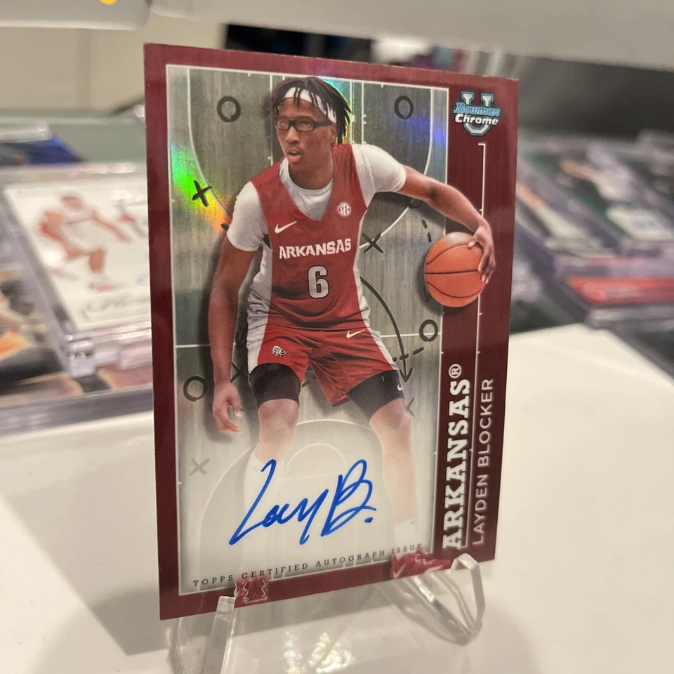 2023-24 Bowman U Chrome LAYDEN BLOCKER On Card Auto Prodigal Playmakers - Image 3 of 4