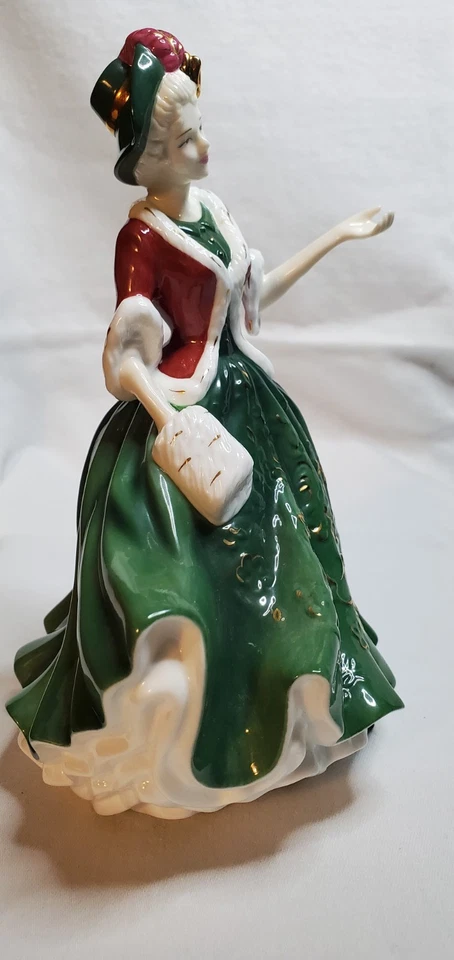 2006 Royal Doulton Pretty Ladies 'Christmas Day' W/Gold Figurine HSN 016/350  - Image 4 of 4