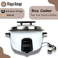 Commercial Electric Rice Cooker Non-Stick Removable Bowl Keep Warm Function 6.6L