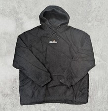 Ellesse Women's Fleece Hoodie Jumper - Black - Size 10