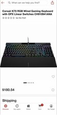 corsair k70 rgb pro mechanical gaming keyboard