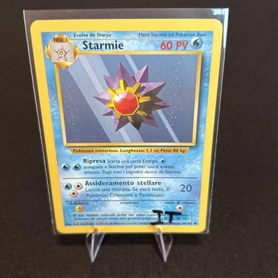 Italian Rare Vintage Pokemon Card Base Set Starmie 64/102 Low Pop