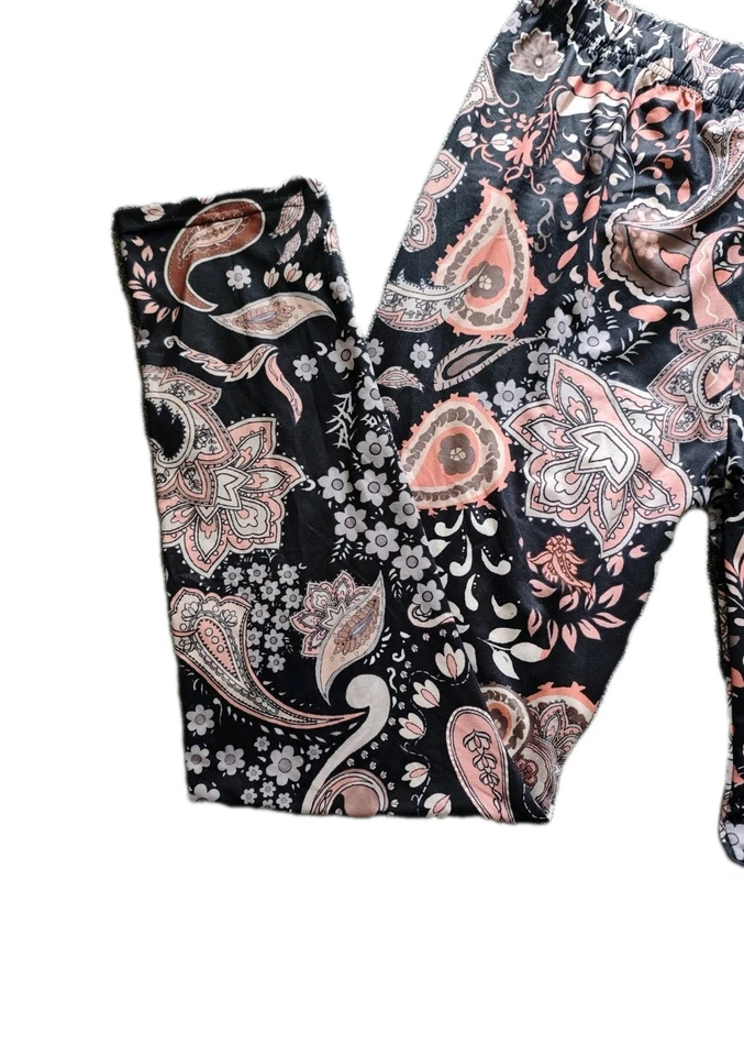 Leggings Mujer Rosa Estampado Paisley - Talla 10/12 - Cómoda Cintura Elástica Foto 4 de 4