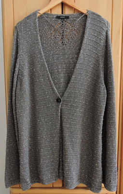 Bonita Sehr hochwertige Strickjacke mit Effektgarn Gr. XXL - taupe/ graubraun
