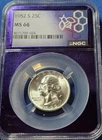 1952 S 25C Washington Quarter NGC MS66 Trader Bea Purple Core Holder