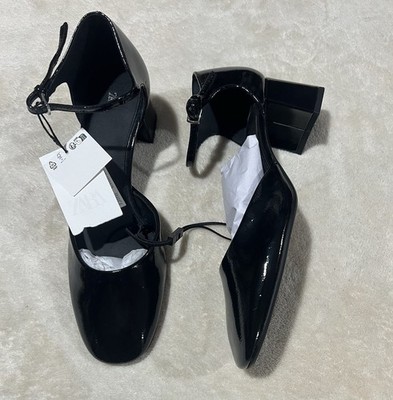 極希少/メロディアスAOR◆ZARA/HEAD OVER HEELS Zara Patent Black Mary Jane Block Heel Shoes Size 40/9 US | eBay