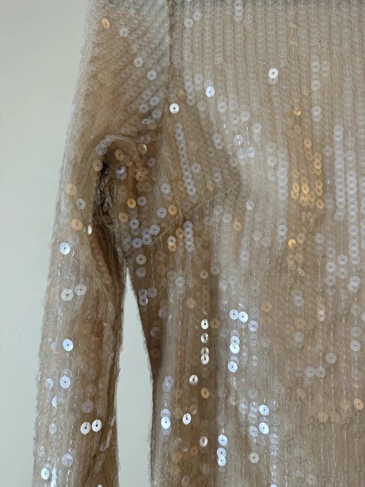 Body de lentejuelas doradas talla mediana nuevo sin etiquetas Foto 3 de 4