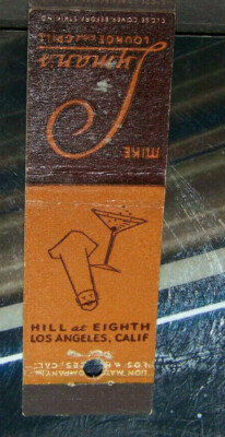 Vintage Early Midget Matchbook Cover X3 California Los Angeles Lymans Cute Chef