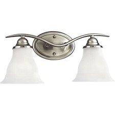 Progress Lighting Bath Vanity Wall Light Steel Brushed Nickel 120V 17" P3191-09