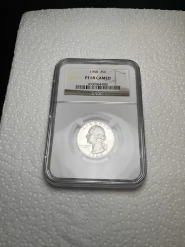 1960 Washington Quarter PF68 Cameo NGC Certified
