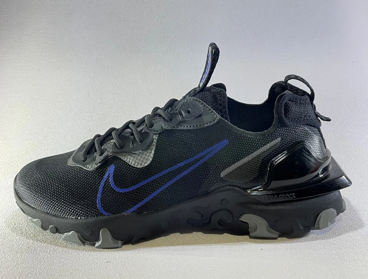 Nike REACT VISION Mens Black/Game Royal-Dk Smoke Grey DM9460-001 Sneakers