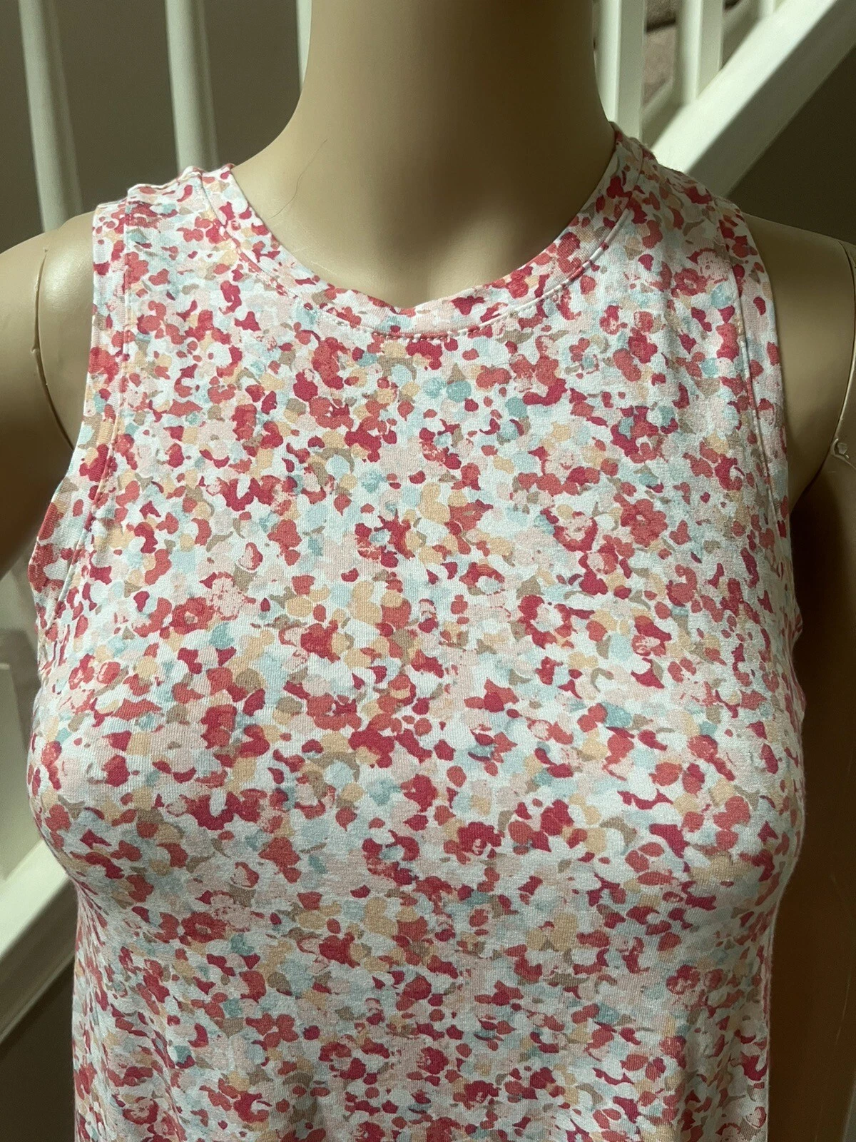 VETEMENTS Abito tubino senza maniche Ann Taylor Loft taglia XXSP Petite Peach floreale elasticizzato