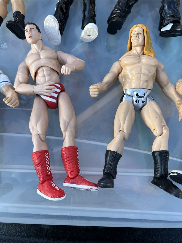 WWE WWF Wrestling Action Figure Lot The Rock Hardy Boy Steve Austin eBay