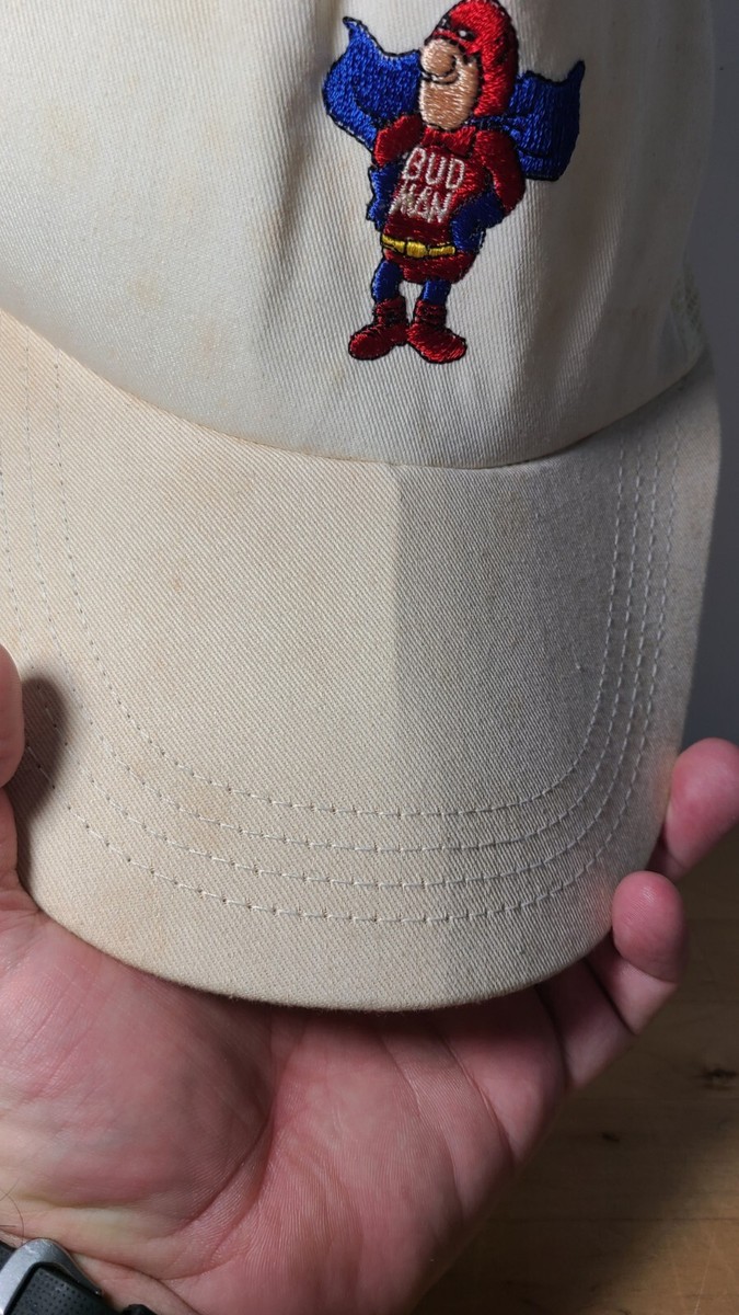 Budweiser vintage ベースボールキャップ 80s usa製 Deadstock Vintage Budweiser Logo Retro 80's Two Tone Trucker