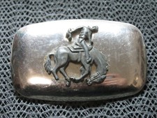 SMALL WESTERN BUCKING BRONCO COWBOY COWGIRL BELT BUCKLE VINTAGE 1970s USA