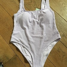 H&M Swim Ribbed  Lilac UK 16