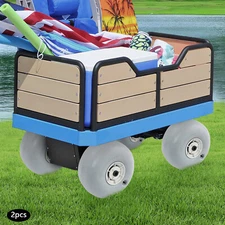 2Pcs 55kg/121lbs Beach Balloon Beach Balloon Wheel Sand Tire Beach Cart Tires