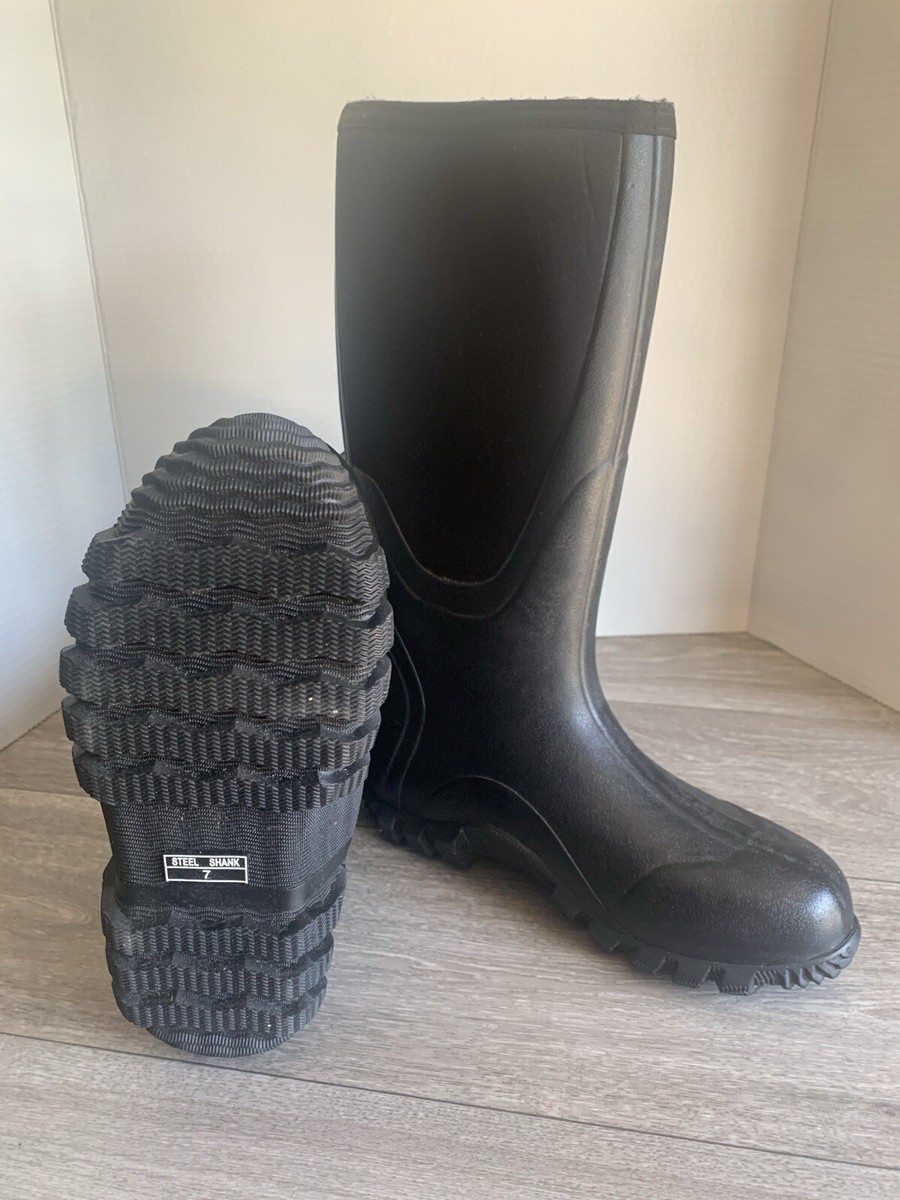 TideWe Rubber Boots BLACK Rain Boots Steel Shank Neoprene  display picture 3