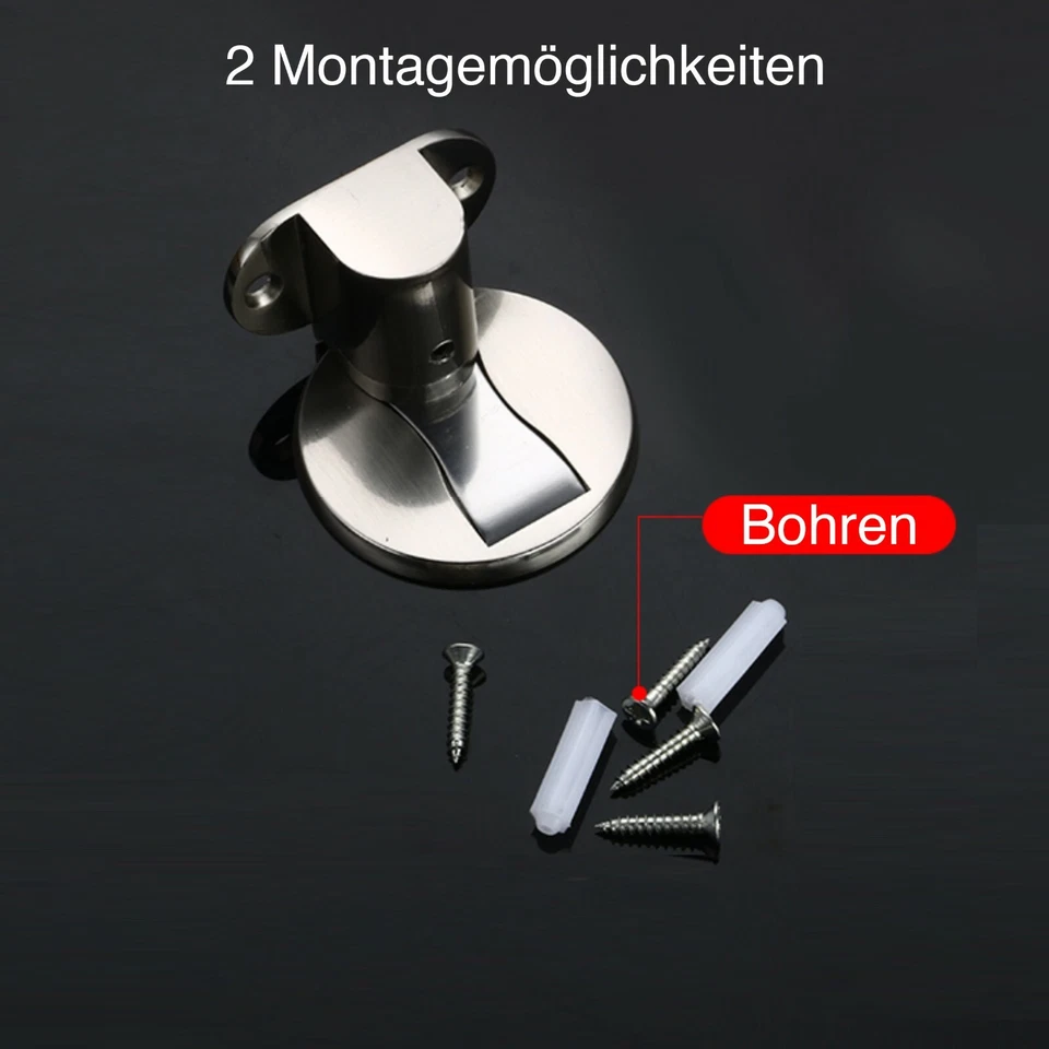 Ailiebe Design® Türstopper Magnet Edelstahl selbstklebend für Boden Türhalter - Bild 4 von 4