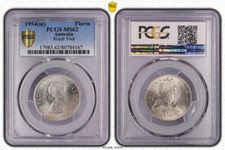 AUSTRALIA 1954 M  FLORIN  ROYAL  VISIT PCGS GRADED MS62 coin