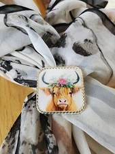 SLIDE Scarf Wild Rag Scarves Slide highland cow gift, bandana slide, western 
