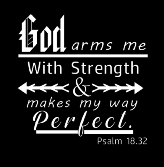 Psalm 18.32 Christian Vinyl Decals, Bible verse, Christian, J&R Custom