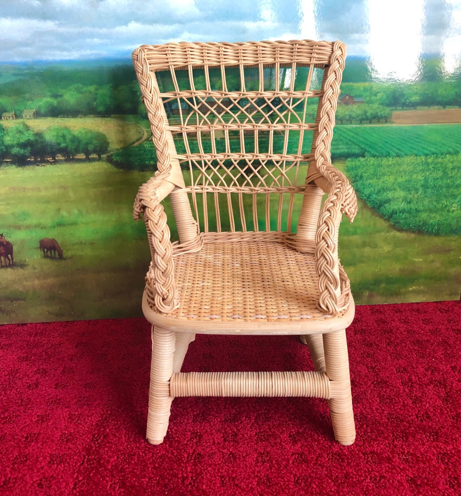 american girl wicker table and chairs