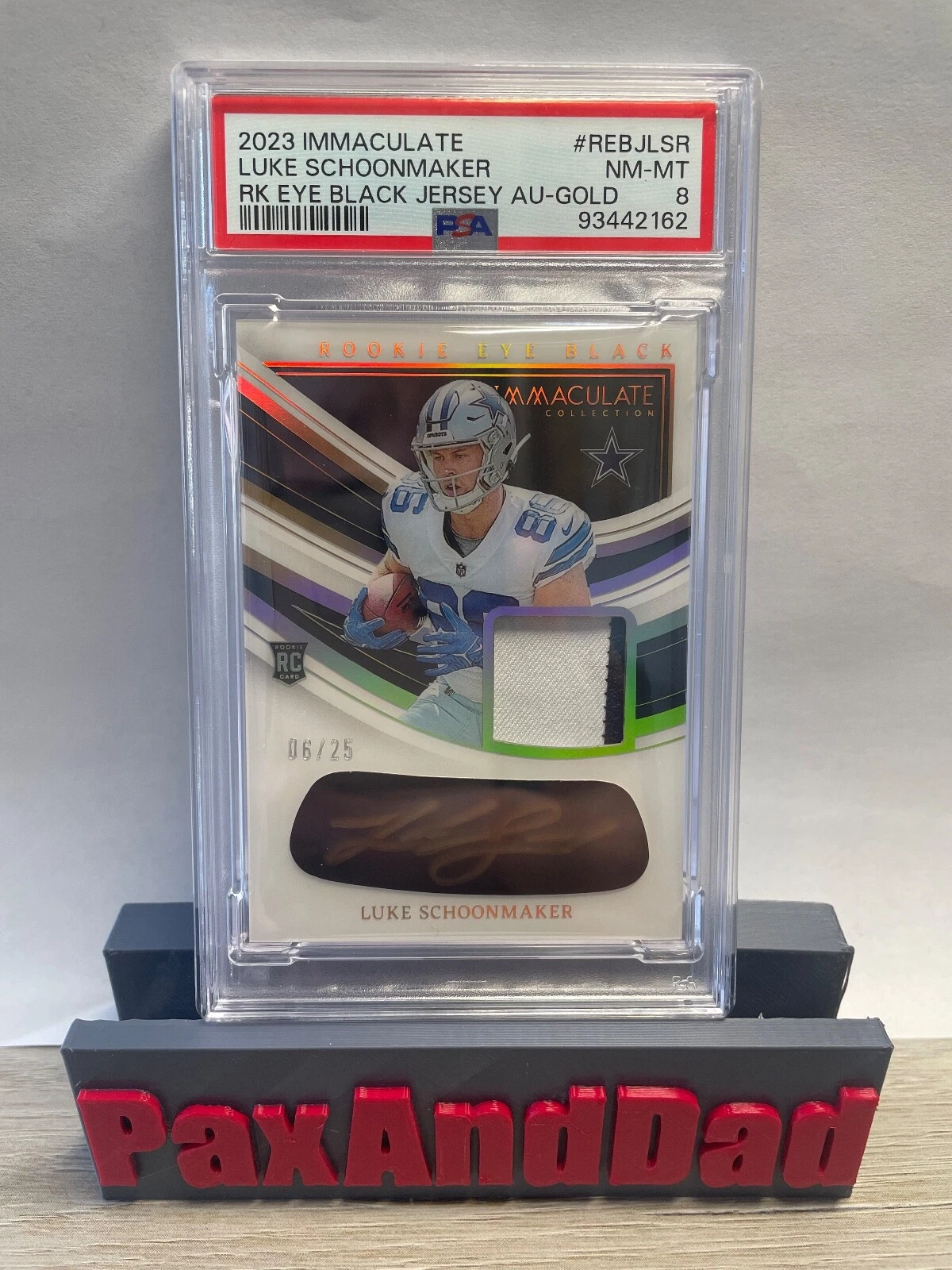 Luke Schoonmaker Panini Immaculate Collection Immaculate Rookie Eye Black Jersey Autographs #REBJLSR Gold