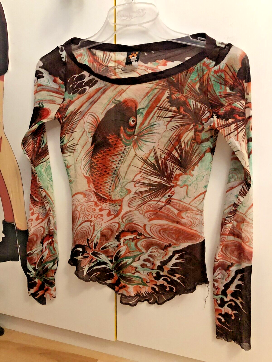 Jean Paul Gaultier Soleil Vintage Top Koi Tattoo Mesh | eBay Jean Paul Gaultier Soleil Vintage Top Koi Tattoo Mesh | eBay