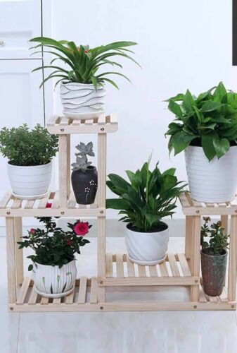 Wooden Plant Stand Shelf Multi-Tier Indoor Outdoor With or Without Wheels 多层实木花架 - Picture 14 of 26