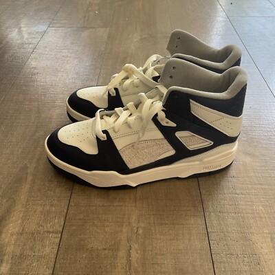 Puma Slipstream High Top Mens Shoes White/Navy Sneakers Size