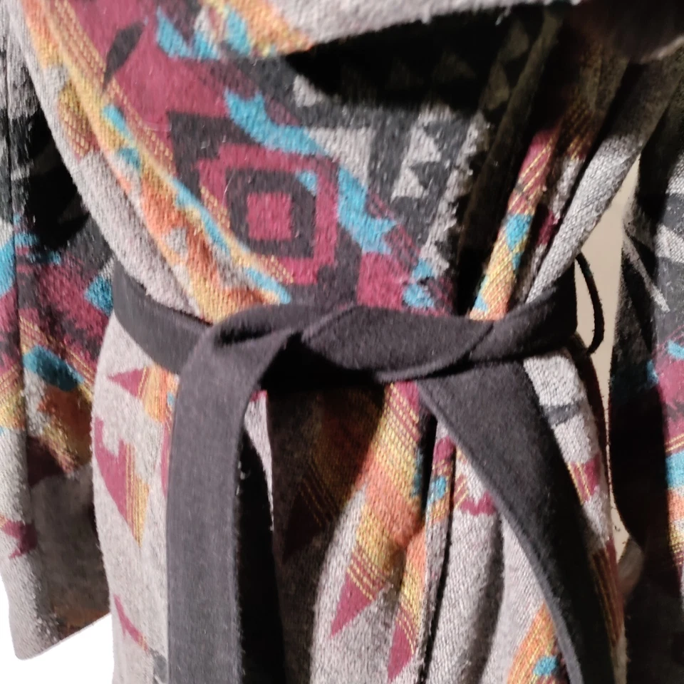 Abrigo chaqueta envolvente para mujer American Rag Cie bolsillos suroeste azteca sin etiqueta de talla Foto 4 de 4
