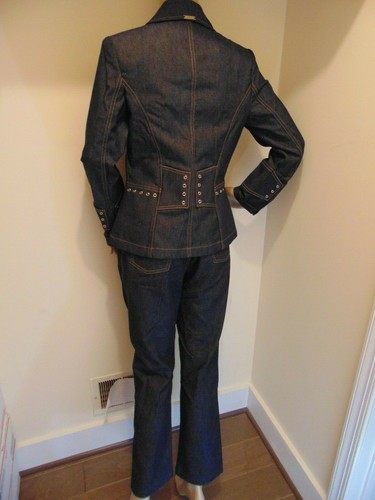 St. John Sport by Marie Gray Women's Denim Jacket and Pant Suit Size P/2 - Picture 6 of 12