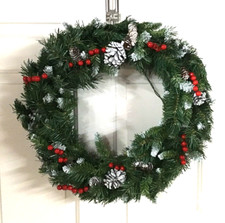 National Tree Company Corded Pre-Lit Berry Pine Cone Artificial Christmas Wreath