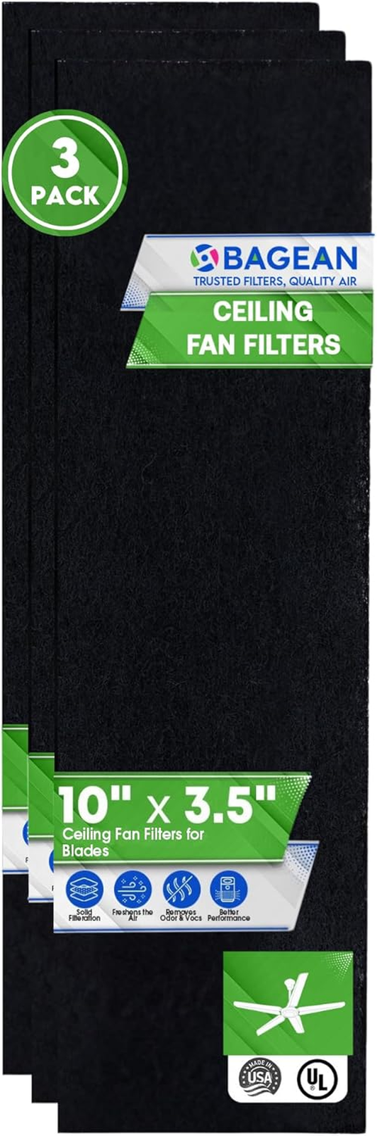 Ceiling Fan Blade Filters with Coconut Shell Activated Carbon for Dust Control-image