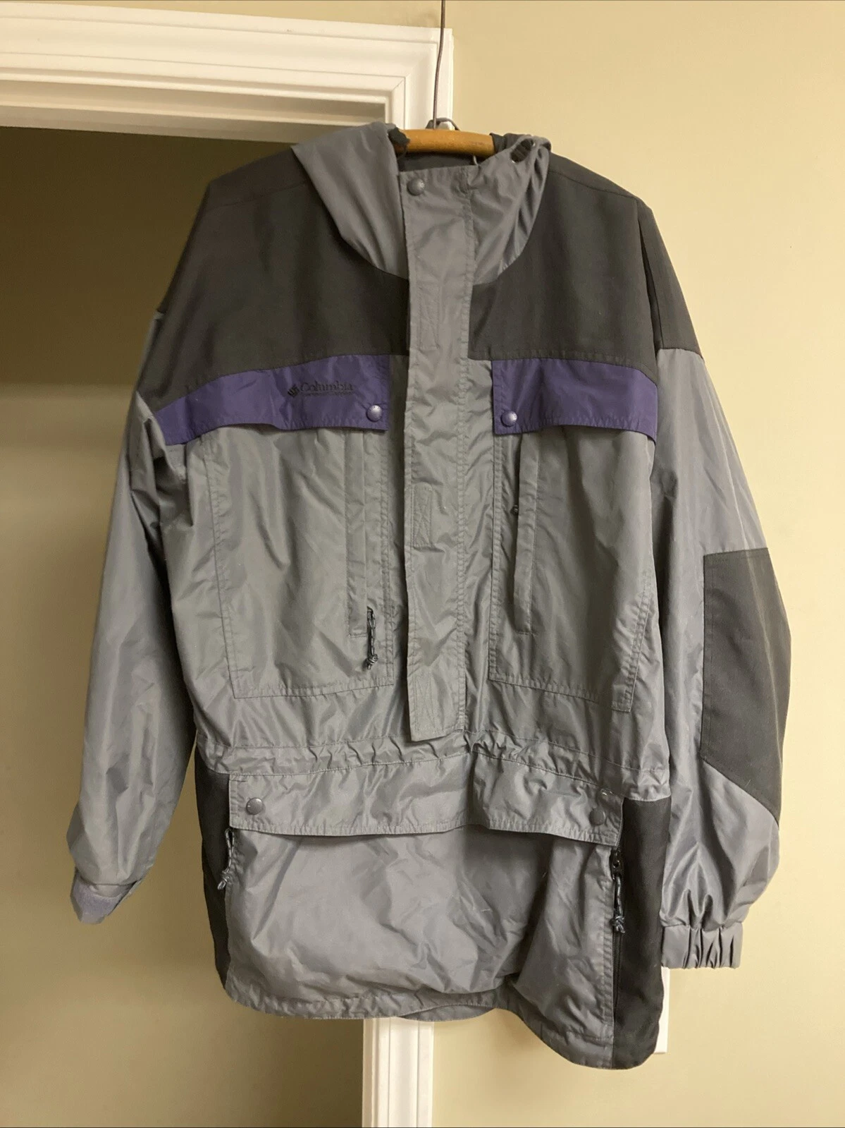 Vintage 90s Columbia Colorblock Anorak Parka Snowboarding Skiing Jacket Large