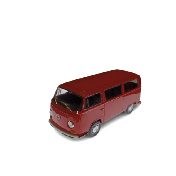 Modellino Welly 1:24 Furgone VW T2 serie 1967 metal diecast Rosso 1 apertura - Immagine 3 di 4