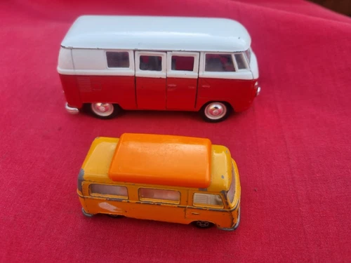 Matchbox Lesney 1970 Superfast Volkswagen Camper Diecast Van No.23 & Welly 1962