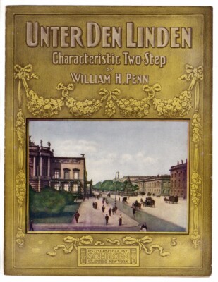 Unter Den Linden Characteristic Two-Step 1904, Antique Two step sheet music